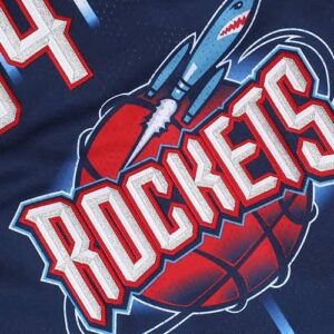 Mitchell & Ness Hakeem Olajuwon Houston Rockets 1996-97 Hardwood Classics Throwback Authentic Home Jersey - Navy Blue