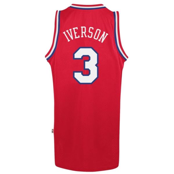Allen Iverson Philadelphia 76ers adidas Hardwood Classics Swingman Jersey - Red