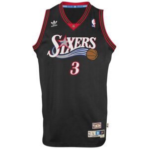 adidas Allen Iverson Philadelphia 76ers The Answer Soul Swingman Nickname Jersey - Black