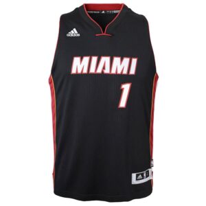 Chris Bosh Miami Heat adidas Youth 2014-15 New Swingman Road Jersey - Black