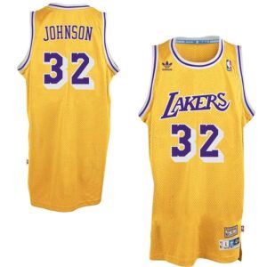Magic Johnson Los Angeles Lakers adidas Hardwood Classics Swingman Jersey - Gold