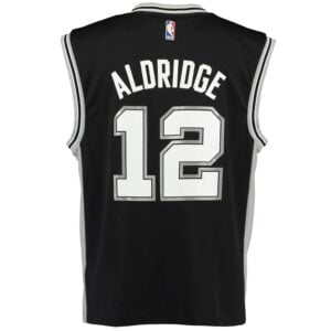LaMarcus Aldridge San Antonio Spurs adidas Replica Road Jersey - Black