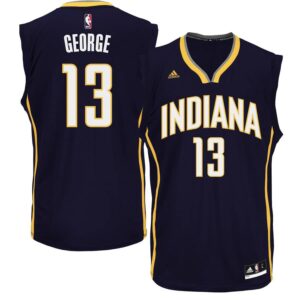Paul George Indiana Pacers adidas Replica Jersey - Navy Blue