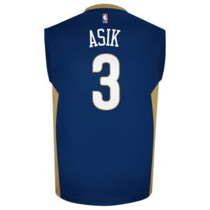 Mens New Orleans Pelicans Omer Asik adidas Navy Blue Replica Road Jersey