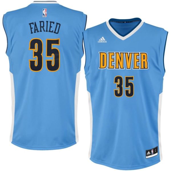 Kenneth Faried Denver Nuggets adidas Youth Replica Jersey - Light Blue