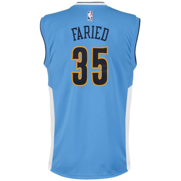 Kenneth Faried Denver Nuggets adidas Youth Replica Jersey - Light Blue