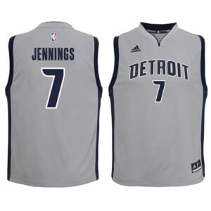 Brandon Jennings Detroit Pistons adidas Youth Replica Jersey - Gray