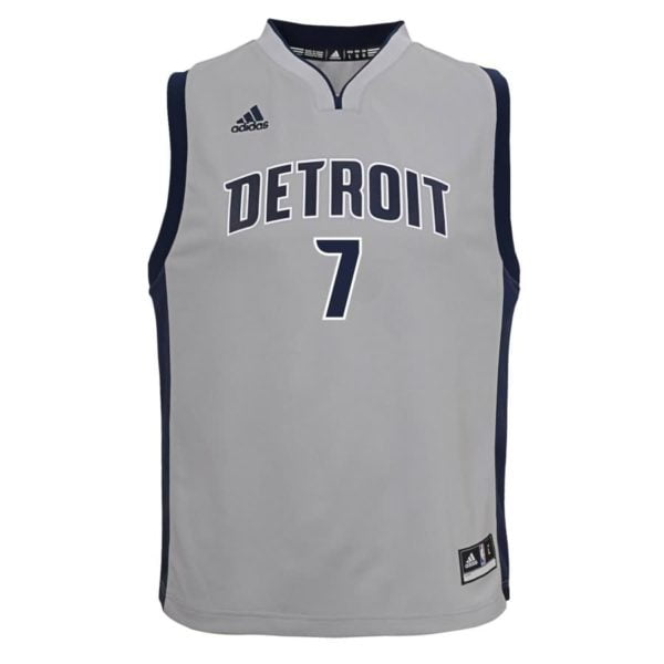 Brandon Jennings Detroit Pistons adidas Youth Replica Jersey - Gray