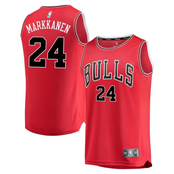 Lauri Markkanen Chicago Bulls Fanatics Branded Youth Fast Break Replica Player Jersey Red - Icon Edition