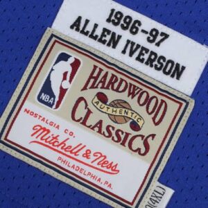 Mitchell & Ness Philadelphia 76ers #3 Allen Iverson '96-'97 Hardwood Classics 50 Year Anniversary Throwback Premium Jersey