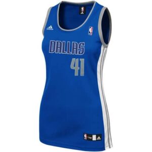 adidas Dirk Nowitzki Dallas Mavericks Women's Fashion Jersey - Royal Blue