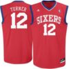 Evan Turner Philadelphia 76ers adidas Replica Road Jersey - Red