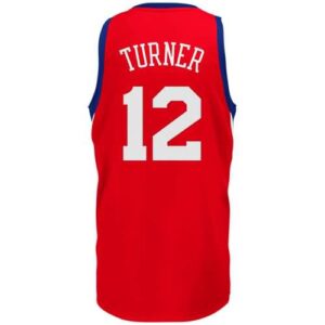 Evan Turner Philadelphia 76ers adidas Swingman Road Jersey - Red
