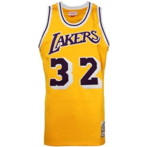 Mitchell & Ness Earvin ''Magic'' Johnson Los Angeles Lakers Hardwood Classics Authentic Throwback Home Jersey - Gold