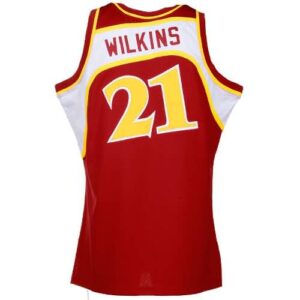 Mitchell & Ness Dominique Wilkins Atlanta Hawks Hardwood Classics Authentic Throwback Jersey-Red