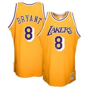 Mitchell & Ness Kobe Bryant Los Angeles Lakers 1996-1997 Hardwood Classics Throwback Authentic Home Jersey - Gold