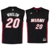 Justise Winslow Miami Heat adidas Road Replica Jersey - Black