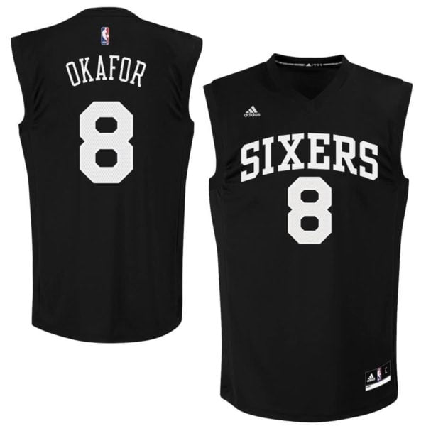 Jahlil Okafor Philadelphia 76ers adidas Fashion Replica Jersey - Black