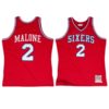 Moses Malone Philadelphia 76ers Mitchell & Ness 1982 - 1983 #2 Authentic Jersey - Red