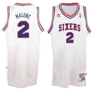 Moses Malone Philadelphia 76ers adidas Hardwood Classics Swingman Jersey - White