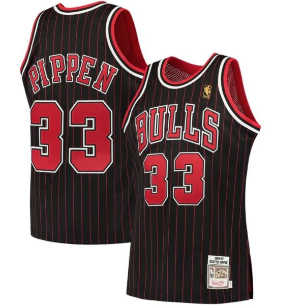 Scottie Pippen Chicago Bulls Mitchell & Ness 1995-96 Hardwood Classics Authentic Jersey - Black