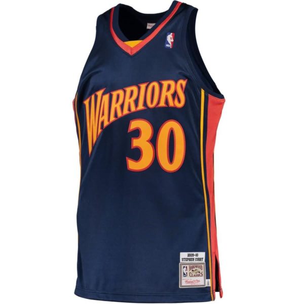 Stephen Curry Golden State Warriors Mitchell & Ness 2009-10 Hardwood Classics Rookie Authentic Jersey - Navy
