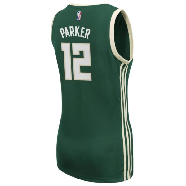Jabari Parker Milwaukee Bucks adidas Women's Road Replica Jersey - Green