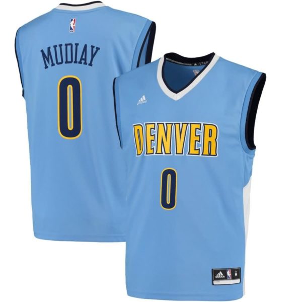 Emmanuel Mudiay Denver Nuggets adidas Replica Jersey - Light Blue -