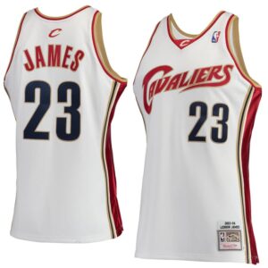 LeBron James Cleveland Cavaliers Mitchell & Ness Hardwood Classics Rookie Authentic Jersey - White