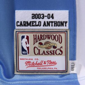 Carmelo Anthony Denver Nuggets Mitchell & Ness Hardwood Classics 2003-04 Road Authentic Jersey - Light Blue