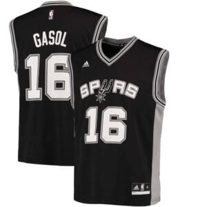Pau Gasol San Antonio Spurs adidas Road Replica Jersey - Black