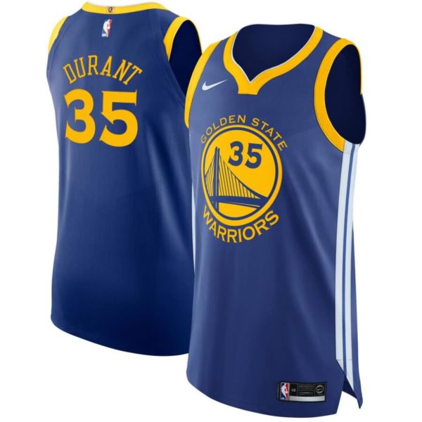 Kevin Durant Golden State Warriors Nike Authentic Jersey Blue - Icon Edition