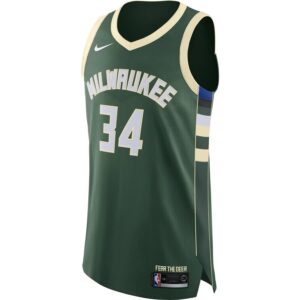 Giannis Antetokounmpo Milwaukee Bucks Nike Authentic Jersey Green - Icon Edition