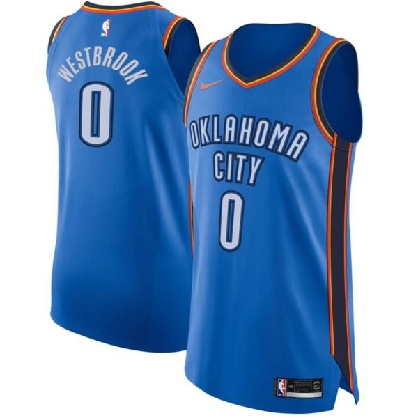 Russell Westbrook Oklahoma City Thunder Nike Authentic Jersey Blue - Icon Edition