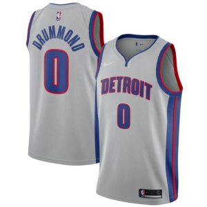 Andre Drummond Detroit Pistons Nike Swingman Jersey - Statement Edition - Silver
