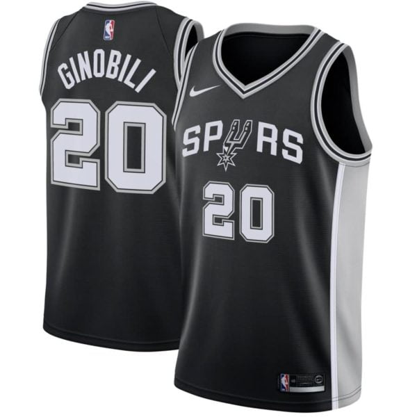 Manu Ginobili San Antonio Spurs Nike Swingman Jersey Black - Icon Edition