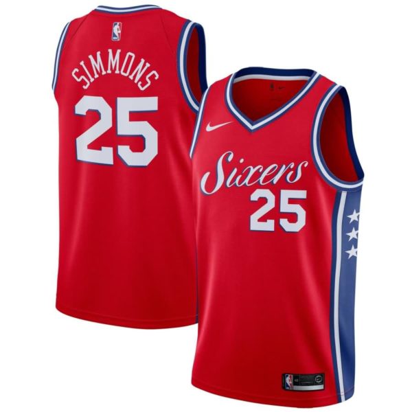 Ben Simmons Philadelphia 76ers Nike Swingman Jersey - Statement Edition - Red