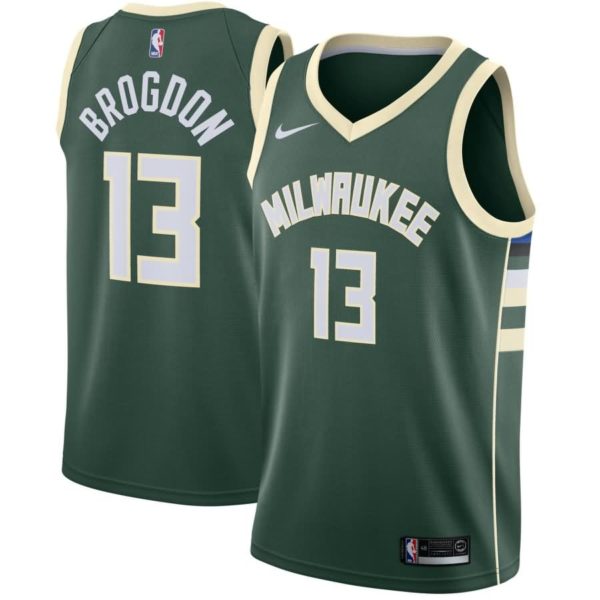 Malcolm Brogdon Milwaukee Bucks Nike Swingman Jersey Green - Icon Edition