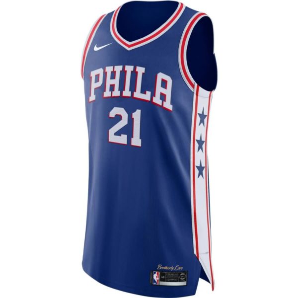 Joel Embiid Philadelphia 76ers Nike Authentic Jersey Blue - Icon Edition