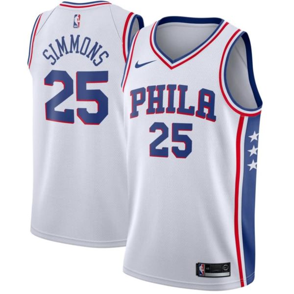 Ben Simmons Philadelphia 76ers Nike Swingman Jersey White - Association Edition