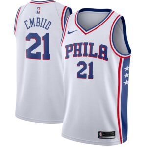 Joel Embiid Philadelphia 76ers Nike Swingman Jersey White - Association Edition