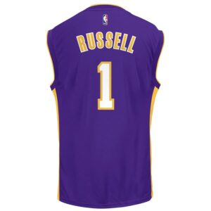 D'Angelo Russell Los Angeles Lakers adidas Road Replica Jersey - Purple