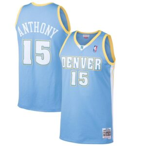 Carmelo Anthony Denver Nuggets Mitchell & Ness 2003-04 Hardwood Classics Swingman Jersey - Light Blue