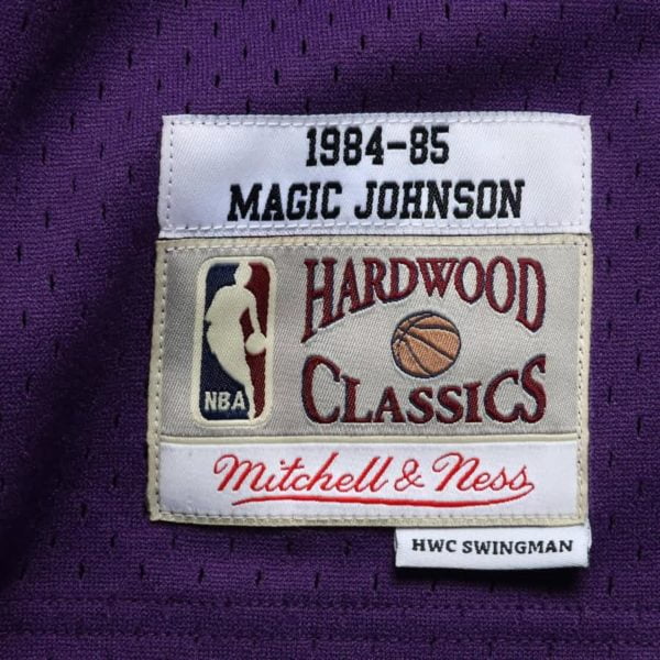 Magic Johnson Los Angeles Lakers Mitchell & Ness 1984-85 Hardwood Classics Swingman Jersey - Purple