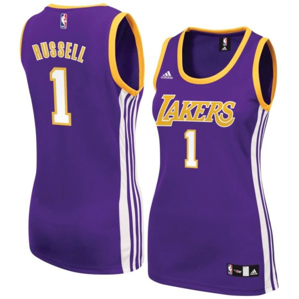 D'Angelo Russell Los Angeles Lakers adidas Women's Road Replica Jersey - Purple