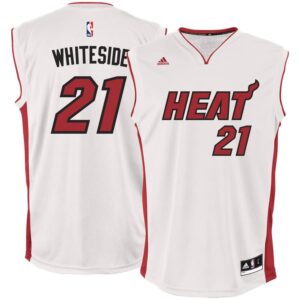 Hassan Whiteside Miami Heat adidas Home Replica Jersey - White