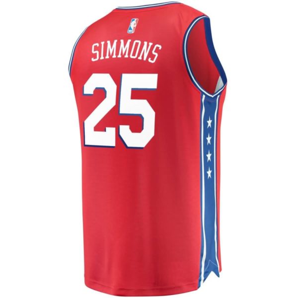 Ben Simmons Philadelphia 76ers Fanatics Branded Youth Fast Break Replica Jersey Red - Statement Edition