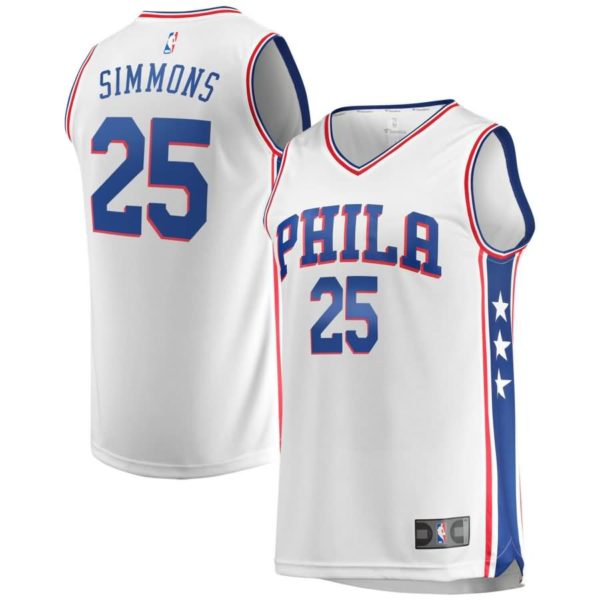Ben Simmons Philadelphia 76ers Fanatics Branded Youth Fast Break Replica Jersey White - Association Edition