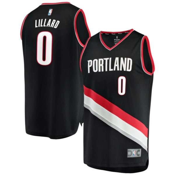 Damian Lillard Portland Trail Blazers Fanatics Branded Youth Fast Break Replica Jersey Black - Icon Edition