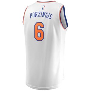 Kristaps Porzingis New York Knicks Fanatics Branded Youth Fast Break Replica Jersey White - Association Edition